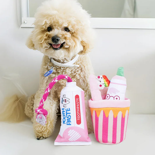 Wholesale Custom Plush Dog Toys Noise Working Puppy Chewing Bite Accessory Crinkle BB Squeaker Small Medium Dog Toy