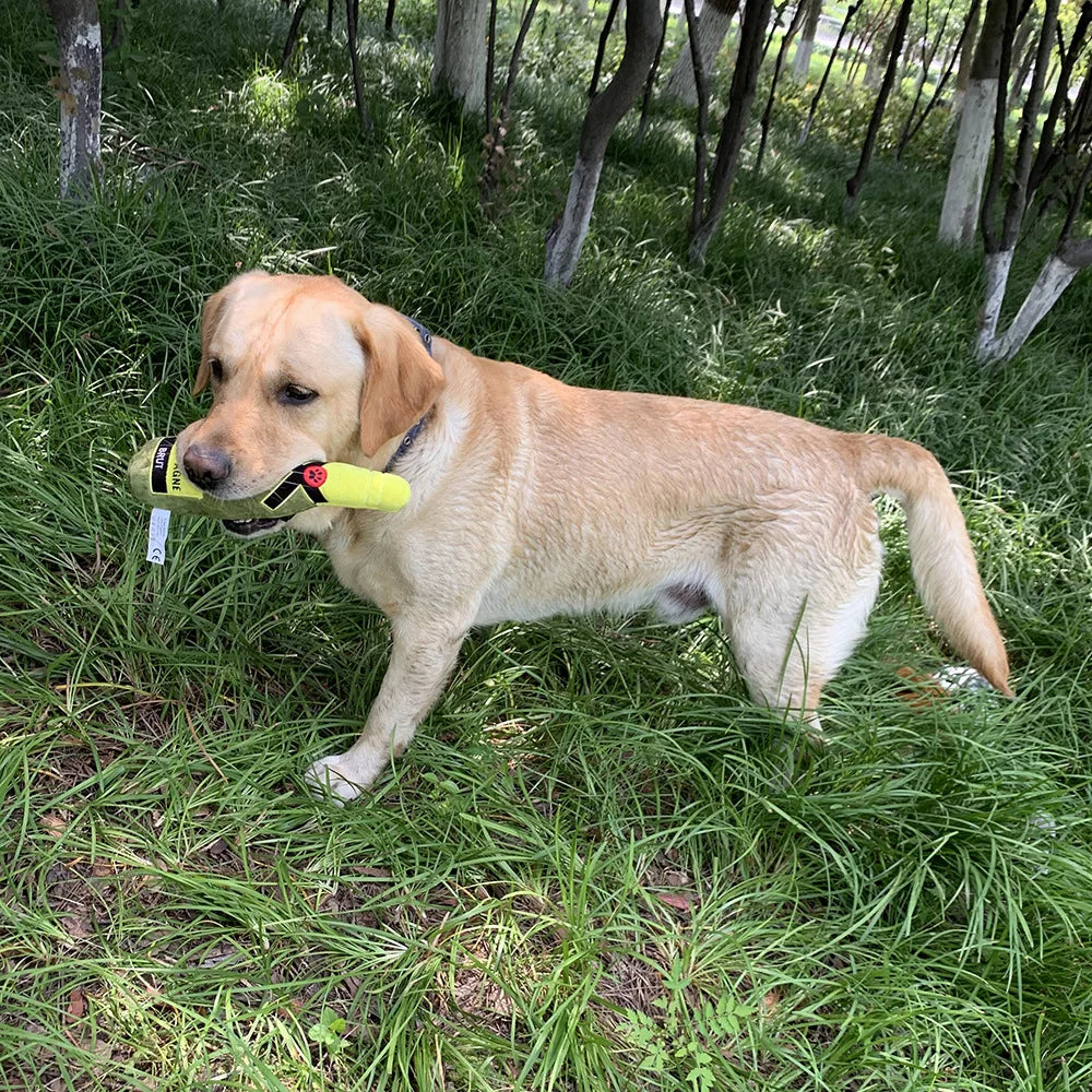 Dog Plush Toy Exclusive Supply Of Spot Wholesale Plush Filled Champagne Bottles Squeaking Dog Toys Fleece Squeak Toys